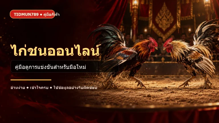 ภาพประกอบไก่ชนออนไลน์และการตรวจข้อมูลการแข่งขัน
